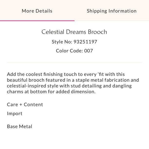 Free people Celestial dreams brooch NWT - Picture 2 of 2